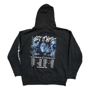 Set It Off Deathless Tour 2024 Rock Band Music Full Zip Hoodie Mens 2XL